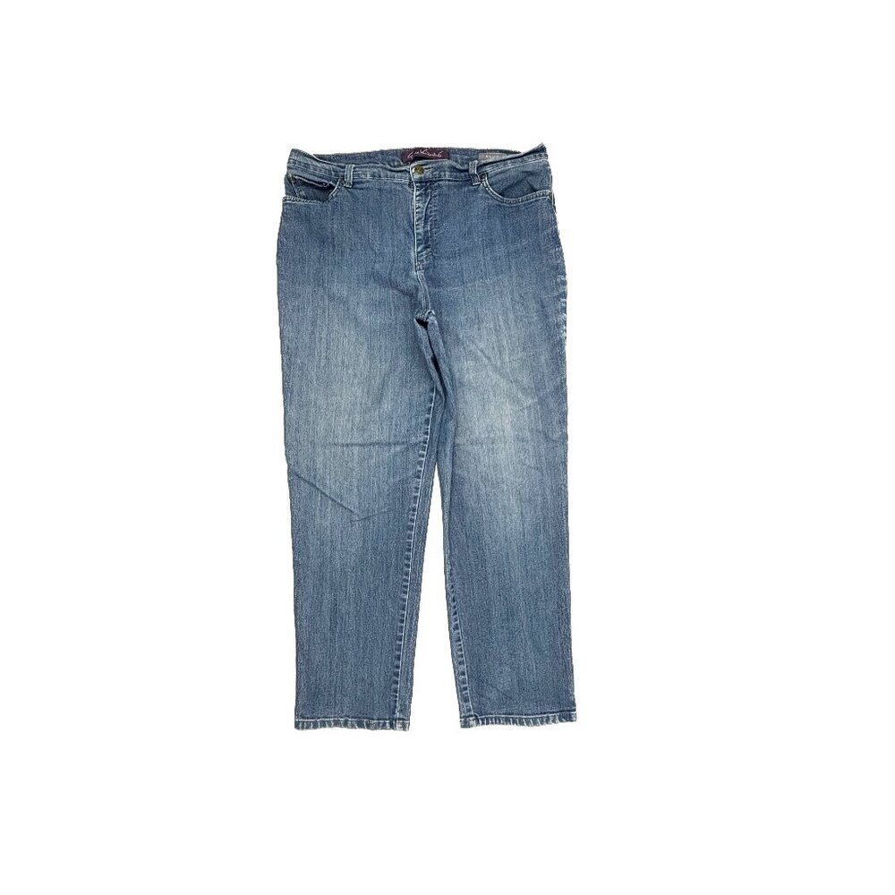 Gloria Vanderbilt Amanda Straight Leg Women's size 14 Medium Blue Denim Jeans‎